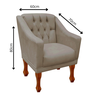 Kit 02 Poltronas Decorativa Resistente Grécia - Dritex:suede Cappuccino - 5