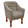 Kit 02 Poltronas Decorativa Resistente Grécia - Dritex:suede Cappuccino - 4