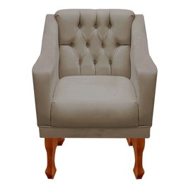 Kit 02 Poltronas Decorativa Resistente Grécia - Dritex:suede Cappuccino - 3