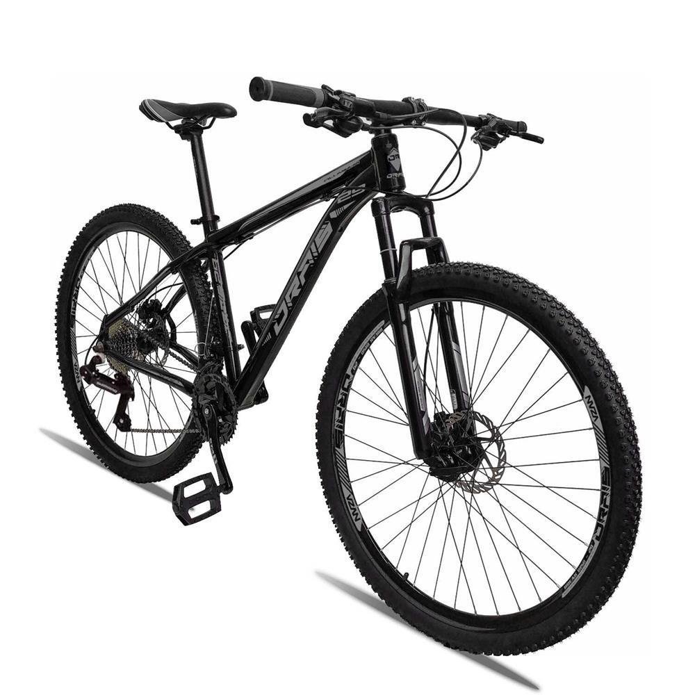 Bicicleta Aro 29 Drais 21v MTB Aluminun Câmbio Shimano Preto/Cinza 17" - 289 - 2