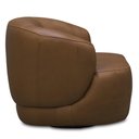 Ver imagem 7 de Poltrona Decorativa Giratória Orgânica para Sala Living Begur L06 Couro Marrom Claro - Lyam Decor