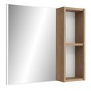 Ver imagem 1 de Armário para Banheiro com Espelho 60cm Ramona B06 Branco Carvalho - Lyam Decor