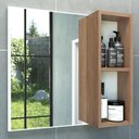 Ver imagem 2 de Armário para Banheiro com Espelho 60cm Ramona B06 Branco Carvalho - Lyam Decor