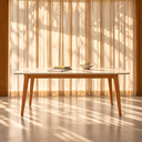 Ver imagem 3 de Mesa de Jantar Retangular 120x80cm Pés em Madeira Maciça:Tampo Off White/Vidro
