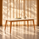 Ver imagem 4 de Mesa de Jantar Retangular 120x80cm Pés em Madeira Maciça:Tampo Off White/Vidro
