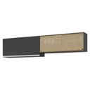 Ver imagem 1 de Kit 2 Armários de Cozinha Aéreos 4 Portas Veneza Multimóveis Mp2150 Preto/branco