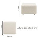 Ver imagem 4 de Poltrona Modular e Puff Block Pes Madeira Boucle Tce 1010 Moll