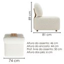Ver imagem 3 de Poltrona Modular e Puff Block Pes Madeira Boucle Tce 1010 Moll