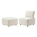 Ver imagem 1 de Poltrona Modular e Puff Block Pes Madeira Boucle Tce 1010 Moll