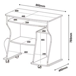 Mesa para Computador 160 Artely Branco - 2