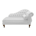 Ver imagem 1 de Recamier Divã Namoradeira Larissa 185cm Esquerdo de Quem Senta Corano Branco - Incasa Decor