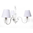 Ver imagem 1 de Lustre 3l Cristais 3 Flores P Branco Quarto Bebê Infantil Unissex
