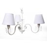 Lustre 3l Cristais 3 Flores P Branco Quarto Bebê Infantil Unissex - 1