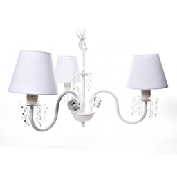 Lustre 3l Cristais 3 Flores P Branco Quarto Bebê Infantil Unissex - 1 Lustre 3l Cristais 3 Flores P Branco Quarto Bebê Infantil Unissex - 1