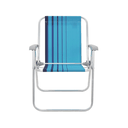 Ver imagem 4 de Cadeira de Praia Samoa Alta em Aluminio com Assento Azul - Tramontina