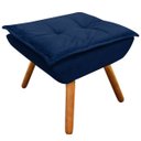Ver imagem 1 de Puff Decorativo Opala Suede Azul Marinho