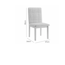 Mesa Elegance 4 Cadeiras Ágata 1,20 Linho Cinza Jcm Cinamomo - 6