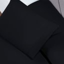 Ver imagem 3 de Jogo de Lençol Casal Queen Soft 3 Peças Cama Fronha e Lençol Elástico 100% Poliéster 180 Fios Preto