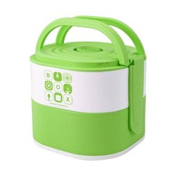 Marmita Pote Dupla com Dois Andares para Alimento Refeições Freezerr Micro-ondas Jacki Design Verde - 2 Marmita Pote Dupla com Dois Andares para Alimento Refeições Freezerr Micro-ondas Jacki Design Verde - 2