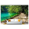 Papel de Parede Lago Peixes Caminho Carpas 3d Nlk139 - 1