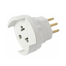 Pino Adaptador 3 Pinos para Tomada 2p+t 10a 250v Cinza Fame - 1