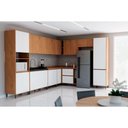 Ver imagem 5 de Armário Aéreo P/ Cozinha Denver Ph 3106 Canto Reto C/ 1 Porta e 2 Nichos 92,5cm Freijo Rocks -