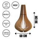 Ver imagem 3 de Abajur Grande de Chão BELADONA MDF Luminária -:MDF CRU/90x60cm