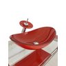 Gabinete de Vidro 90cm para Banheiro Cuba Oval - Romênia-Vermelho Ferrari - 4