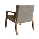 Ver imagem 4 de Poltrona Decorativa Slim Algodão Bege com Braços em Madeira Maciça Nogueira - Ease Móveis