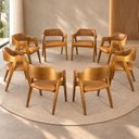 Ver imagem 1 de Conjunto 8 Poltronas Lux Ergônomicas Design Versátil & Elegante Escritório & Sala de Jantar
