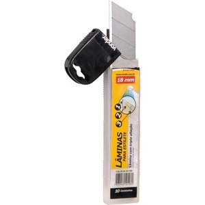 Lamina para Estilete 18mm com 10 Peças Tubete Vonder Construtor