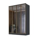 Ver imagem 2 de Guarda Roupa Ravi Mdf 4 Portas Reflecta 160,5x232,2cm Grafitto 1110