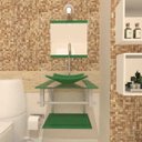 Ver imagem 2 de Gabinete de Vidro 40cm para banheiro Quadrado - Armênia-Verde