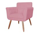 Ver imagem 1 de Conjunto 2 Poltronas Cadeiras Isabella Sala de Estar Suede Rosa Barbie - Incasa Decor