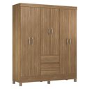 Ver imagem 2 de Guarda Roupa Casal Verona 6 Portas 2 Gavetas MDP Amêndola Demóbile