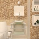 Ver imagem 2 de Gabinete de Vidro 40cm para banheiro Quadrado - Armênia-Branco
