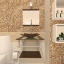 Ver imagem 2 de Gabinete de Vidro 40cm para banheiro Quadrado - Armênia-Marrom
