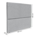 Ver imagem 3 de Cabeceira Queen 160 Cm com Frame Luna Boucle Cinza Artte