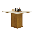 Ver imagem 1 de Mesa de Jantar 4 Lugares Tampo em Mdf/vidro Napoli - Leifer Móveis - Freijó/freijó Decor/off White