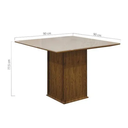 Ver imagem 2 de Mesa de Jantar 4 Lugares Tampo em Mdf/vidro Napoli - Leifer Móveis - Freijó/freijó Decor/off White