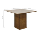 Ver imagem 2 de Mesa de Jantar 4 Lugares Tampo em Mdf/vidro Napoli - Leifer Móveis - Freijó/freijó Decor/off White