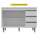 Ver imagem 4 de Balcão Gabinete Andréia de Pia 100cm sem Tampo 2 Portas Branco - Desk Design