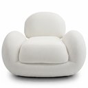 Ver imagem 3 de Poltrona Decorativa Orgânica para Sala Living Brugge P07 Prime Bouclê Cru - Lyam Decor