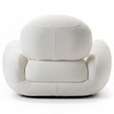 Ver imagem 6 de Poltrona Decorativa Orgânica para Sala Living Brugge P07 Prime Bouclê Cru - Lyam Decor