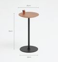 Ver imagem 5 de Mesa de Apoio Halter - Tampo Carvalho - Base Aço Carbono - Altura 55cm