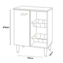 Ver imagem 4 de Fruteira com 1 Porta e 2 Cestos 0,63 Cm Esmeralda Branco/elmo Hr Móveis