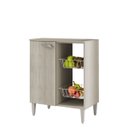 Ver imagem 3 de Fruteira com 1 Porta e 2 Cestos 0,63 Cm Esmeralda Branco/elmo Hr Móveis