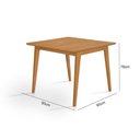 Ver imagem 2 de Mesa de Jantar 90x90 Sala Cozinha 4 Lugares Mdf Apartamento - Cinamomo