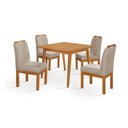 Ver imagem 7 de Mesa de Jantar 90x90 Sala Cozinha 4 Lugares Mdf Apartamento - Cinamomo