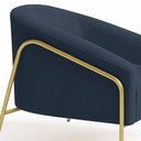 Ver mais imagens de Poltrona Sala Industrial Alta Dourado Kit 2 Stella Suede Azul M D03 - D’Rossi